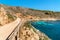 View of Cala Fredda beach on the Levanzo island in the Mediterranean sea of Sicily.