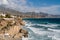 View of Calahonda Beach in Nerja City - Malaga - Costa del Sol. View from `Balcon de Europa`.