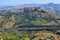 View of Calascibetta from Enna Sicily Italy