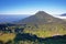 View from the caldera Kawah Ijen volcano near Bondowoso to the nearest old volcanic cone - Baluran National Park, Java Island