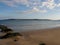 A view of Caldey Island from Tenby South beach in Pembrokeshire