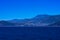 View of calm Mediterranean sea with  mountain, rocky islands. Seascape