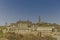 View of Calton Hill in Edinburgh Scotland with Martyr`s Monument, Nelsons Monument, Dugald Stewart Monument, St Andrew`s House