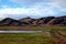 View on the camping in Landmannalaugar, Iceland.