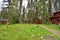 View of the campsite on the banks of the river Biya