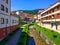 View of a canal with Nonaya river flowing down and buildings at