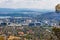 View of Canberra city and lake Burley Griffin from Mt. Ainslie lookout.