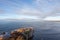 View of the Cantabrian Sea from the town of Salinas, northern Spain