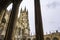 View of Canterbury Cathedral building from the cloisters England