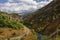 View on canyon of Arpa river near spa resort city Jermuk. Autumn