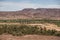 View of canyon of Asif Ounila river near Kasbah Ait Ben Haddou