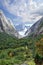 View of canyon and Briksdal glacier, Olden - Norway - Scandinavia