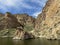 View of Canyon Lake and Rock Formations from a Steamboat in Arizona