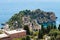 View of cape near Isola Bella island from Taormina