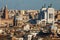 The view of the capital city from one of the Seven hills of Rome, Janiculum, Rome, Italy