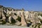 A view of Cappadocia eroded landscape of volcanic tuffstone