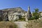 A view of Cappadocia eroded landscape of volcanic tuffstone