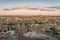 View of Cappadocia landscape in Goreme with fairy chimneys and rock formations