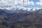 View from the car of the cable car `Wings of Tatev` in Armenia