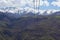 View from the car of the cable car `Wings of Tatev` in Armenia