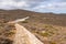 View at the car park at the path to Homer tomb. Ios Island, Greece