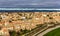 View of Carcassonne from the fortress - France