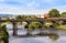 View of Carcassonne and river Aude, France