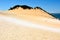 View of Carlo Sandblow above Rainbow Beach on the Fraser Coast of Queensland, Australia.