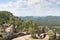 View from Carolafelsen towards Schrammsteine and Falkenstein in Saxon Switzerland