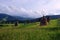 View of the Carpathian Mountains, meadows