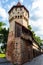 View of the Carpenters\\\' Tower in the city of Sibiu. Transylvania. Romania