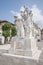 View of Carrara, Tuscany: The monument to quarrymen fallen at work located in Piazza San Francesco