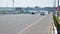 View of cars on the expressway S2, southern bypass of Warsaw.