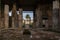 view of the Casa dell\\\'Ancora courtyard in the ancient city of Pompeii