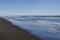 View of Castelldefels beach in Castelldefels, Catalonia, Spain