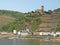 View of Castle or Burg Gutenfels and the town of Kaub, Rhine Valley, Germany