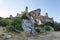 View of castle in CalataÃ±azor, town of Castilla, Spain