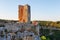 View of castle in CalataÃ±azor, town of Castilla, Spain