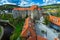 View of castle in Cesky Krumlov, Czech republic