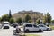 View of the Castle in Gaziantep and street traffic