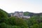 View of the castle in the mountains. Vianden. Luxembourg