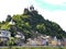 View of castle over Cochem town, Germany