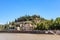 View of castle of San Pietro in the city of Verona, Italy. The castle is on the top of the hill of San Pietro on the banks of the