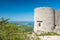 View from castle Socerb to adriatic sea with city Muggia