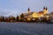 View on Castle Telc from pond