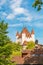 View of Castle Thun in Thun city, Switzerland.