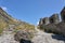 View of the castle of Tourbillon and vineyards in Sion, Valais, Switzerland in summer 2023