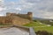 View of the castle of the town of El Barco. Castilla la Mancha. Spain