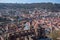 View from the Castle of Wertheim with Wertheim town in the background located in Germany