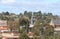 A view of Castlemaine from the Old Gaol with the Post Office Clock tower and Burke and Wills Memorial Monument visible